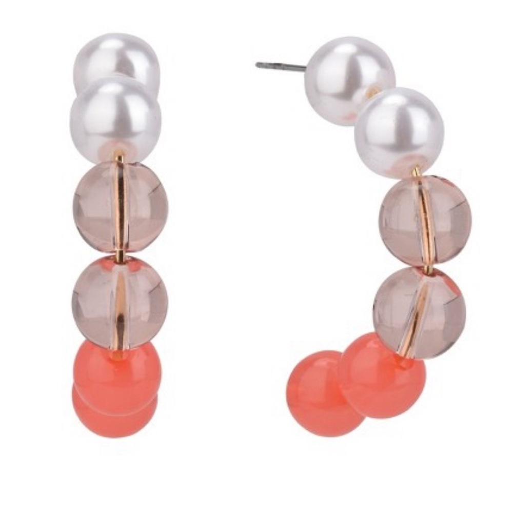 Laundry by Shell Segal Beaded Hoop Earrings NWT